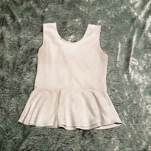 Peplum Bow White Top - Chocolate Brand
